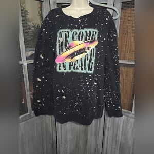 Black Graphic Men's Sweater